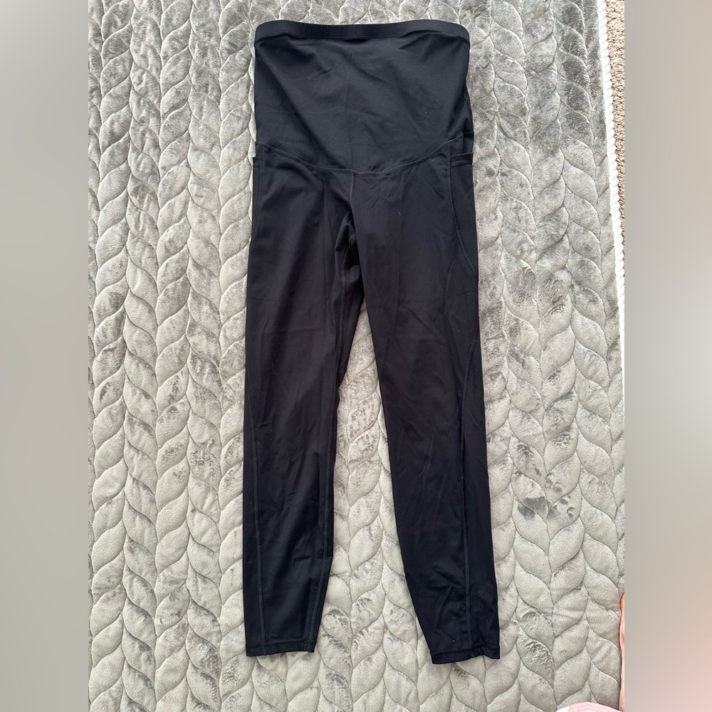 Black Maternity High-Waisted Leggings
